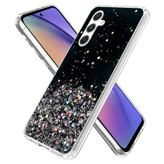 Case for Samsung Galaxy A54 5G, Glittery, black