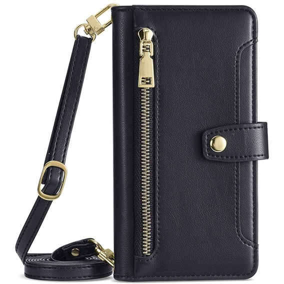 Flip case for iPhone 14 Pro Max, Wallet Zipper Pocket, black