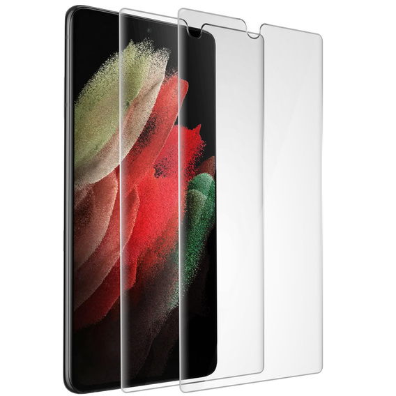 2x Ceramic ERBORD Hybrid Glass for Samsung Galaxy S21 Ultra