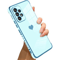 Case for Samsung Galaxy A13 4G, Electro heart, blue