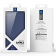 Dux Ducis case for iPhone 17 Pro, Skin X Pro, with flap, for MagSafe, navy blue