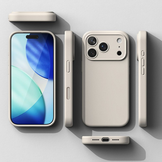 Ringke case for iPhone 17 Pro Max, Silicone Magnetic MagSafe, Stone
