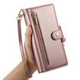 Flip case for Oppo Reno 13F 5G, Wallet Zipper Pocket, pink