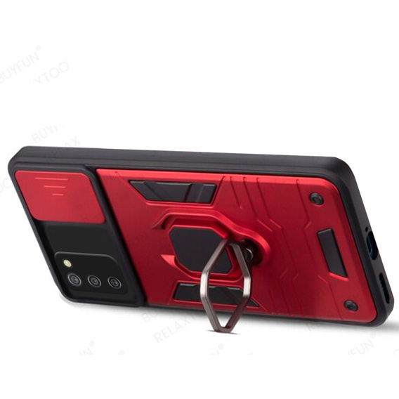 Case for Samsung Galaxy A03s, KickStand Camera Lens, blue