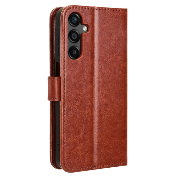 Flip case for Samsung Galaxy M55 5G, Crazy Horse Wallet, brown