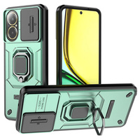 Case for Realme C67 4G, KickStand Camera Lens, green