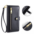 Flip case for Realme 14 Pro+ 5G, Wallet Zipper Pocket, black
