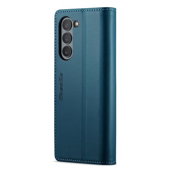 CASEME flip case for Samsung Galaxy Z Fold6 5G, Litchi Wallet, blue