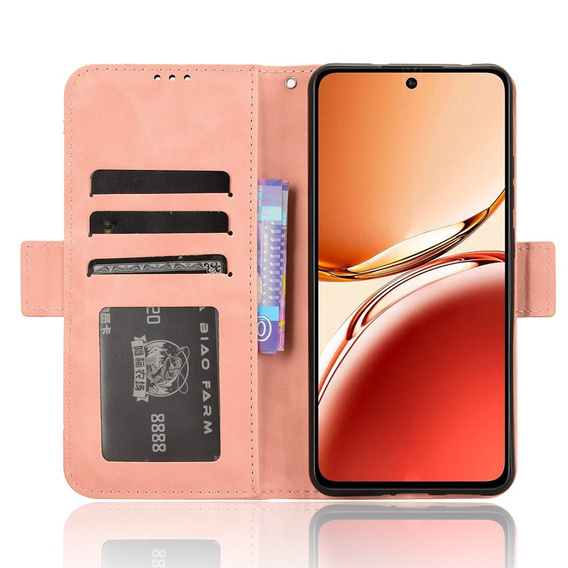 Flip case for Oppo Reno 12FS / 12F, Card Slot, pink