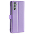 Flip case for Samsung Galaxy M34, Wallet Zipper Pocket, purple
