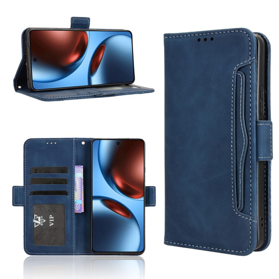 Flip case for Realme GT 7 / 7T, Card Slot, dark blue