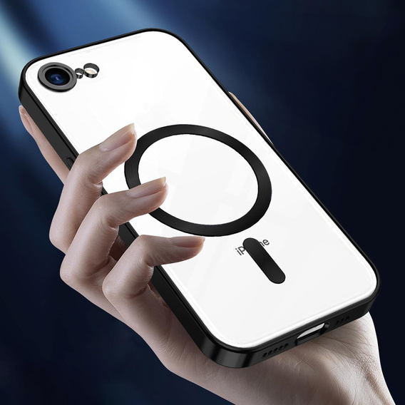 Case for iPhone 16E, Electro MagSafe, black + Screen Glass
