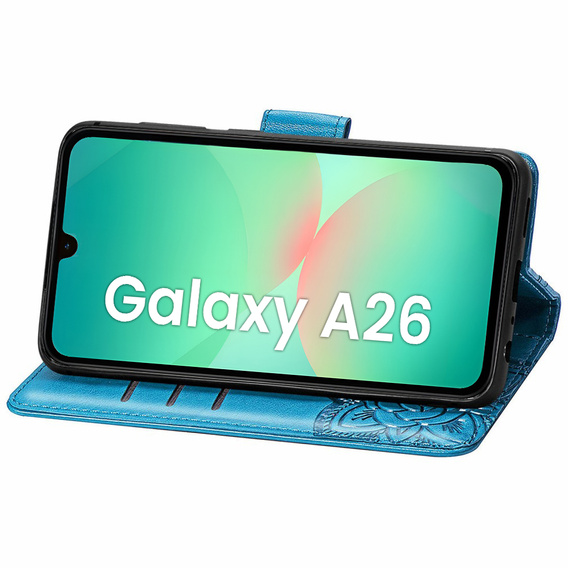 Flip case for Samsung Galaxy A26, Butterfly, blue