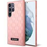 Karl Lagerfeld Case for Samsung Galaxy S23 Ultra, Saffiano Mono Metal, pink