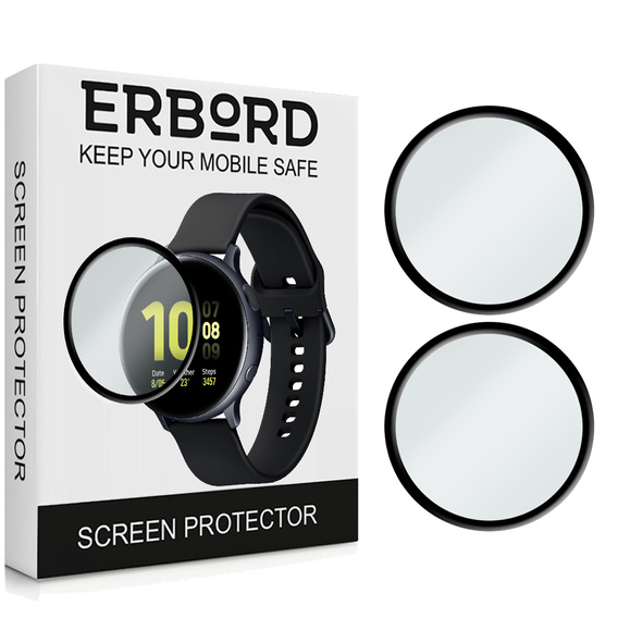 2x ERBORD Hybrid Glass for Samsung Galaxy Watch Active 2 44mm