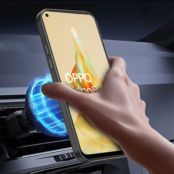 Case for OPPO Reno8 T 4G, ERBORD Business, with metal plate for car mounts, blue