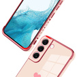 Case for Samsung Galaxy S22, Electro heart, pink rose gold