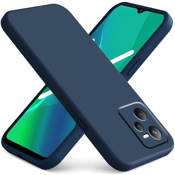 Case for Realme C35, Silicone Lite, dark blue