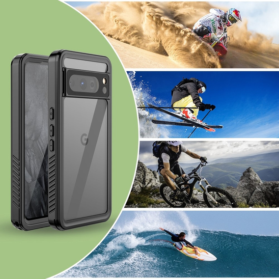 IP68 Waterproof Case for Google Pixel 8 Pro, black