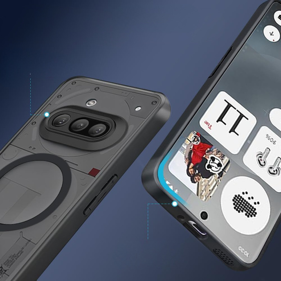 Case for Nothing Phone 3A, for MagSafe, ERBORD Matt Case, black