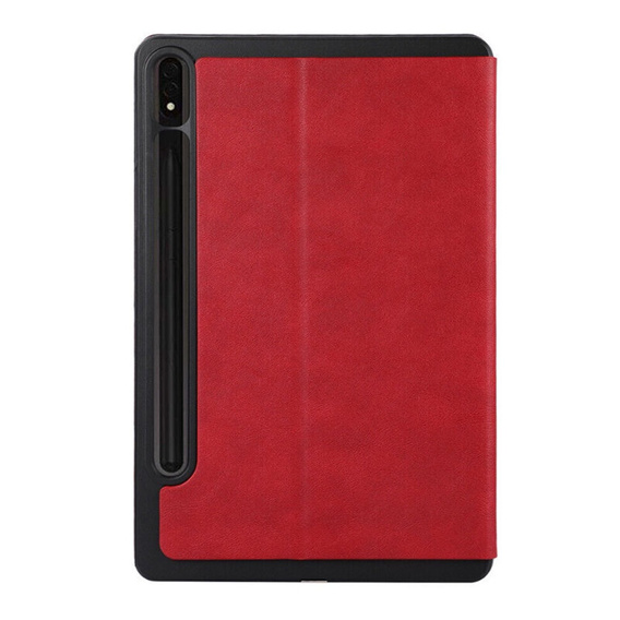 Case for Samsung Galaxy Tab S9 FE+ Plus, Smartcase with stylus space, red