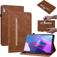 Case for Lenovo Tab P11 Gen 2, Wallet Pen Slot, brown