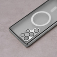 Magnetic Dual Glass MagSafe case for Samsung Galaxy S23 Ultra, silver