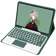 Case + keyboard Samsung Galaxy Tab S6 Lite 2020 P610/P615 / S6 Lite 2022 10.4, Touchpad Pen Slot, dark green