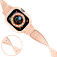 Sillicone Stripe with case for Apple Watch Ultra 49mm, Pink