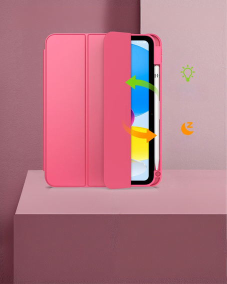 Case for iPad 11" 2025 A16 (11 gen.) / iPad 10.9" 2022 (10 gen.), Smartcase Hybrid, with stylus space, pink