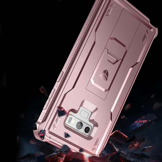 Armored case for Samsung Galaxy Note 9, Dexnor Full Body, pink rose gold