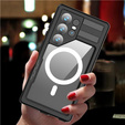 Waterproof case for Samsung Galaxy S24 Ultra, Redpepper, for MagSafe, black
