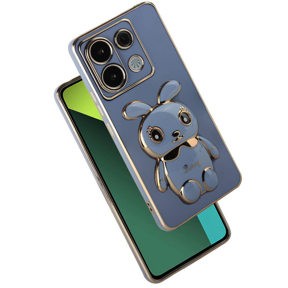 Case for Xiaomi Redmi Note 13 Pro 5G, Rabbit, blue + 9H Tempered Glass