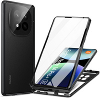 Case for Xiaomi Redmi Note 14 Pro+, Magnetic Dual Glass, black