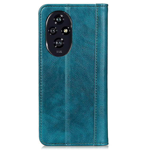 Flip case for Honor 200 Pro 5G, Split Leather, green