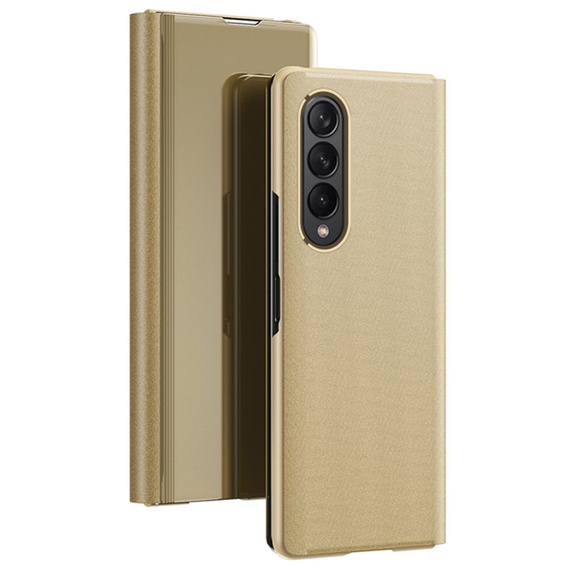 Case for Samsung Galaxy Z Fold 4 5G, Clear View, gold