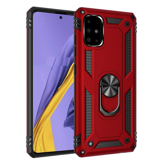 Armor Case for Samsung Galaxy A51, Nox Case Ring, red