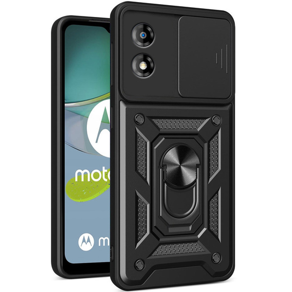 Case for Motorola Moto E13, CamShield Slide, black