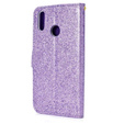 Flip case for Huawei P Smart 2019 / Honor 10 Lite, Glitter Mirror Wallet, purple