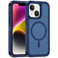 Case with frame for iPhone 13/14, for MagSafe, blue