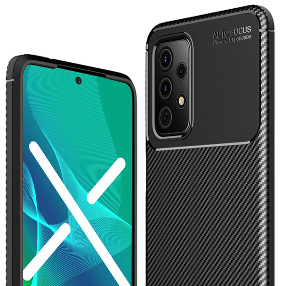Case for Samsung Galaxy A72 5G, Carbon Gel, black