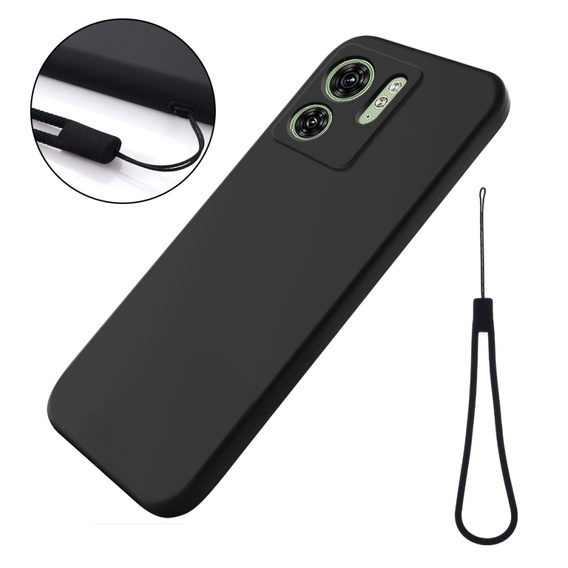 Case for Motorola Edge 40 5G, Silicone Lite, black