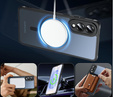 Case for Samsung Galaxy S25 Edge, Kickstand Matt Case, for MagSafe, black + Screen protector