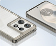 Case for Motorola Edge 50 Pro, Fusion Hybrid, transparent / gray