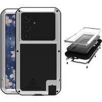 Love Mei Case for Samsung Galaxy S25 Ultra, armored with glass, grey