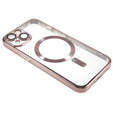 Case for iPhone 14, Electro MagSafe, pink + Screen Glass