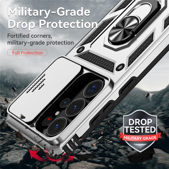 Armoured case with stand and lens cover for Samsung Galaxy S26 Ultra