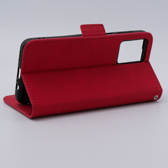 Flip case for Motorola Moto G54 5G, Card Slot, red