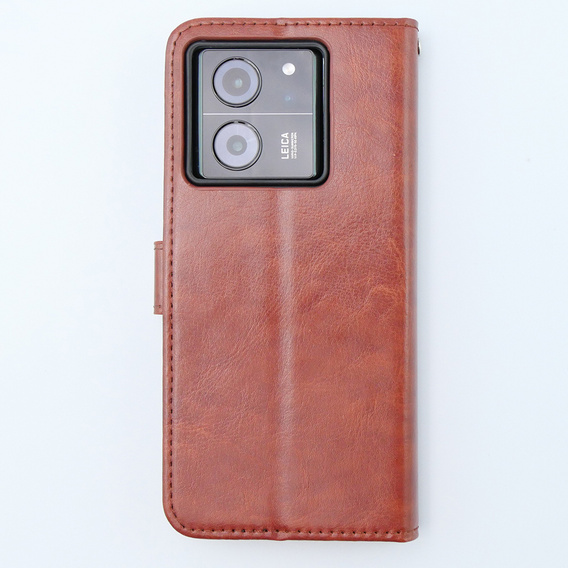 Flip case for Xiaomi 13T / 13T Pro, Crazy Horse Wallet, brown