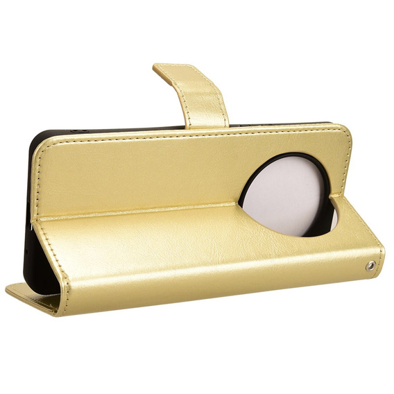 Flip case for Xiaomi Redmi A3, Crazy Horse Wallet, gold